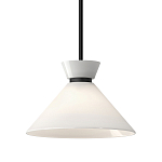 Подвесной светильник с белым стеклянным конусным плафоном Alora Mood варинант исполнения - 1 | Loft Concept в Рязани