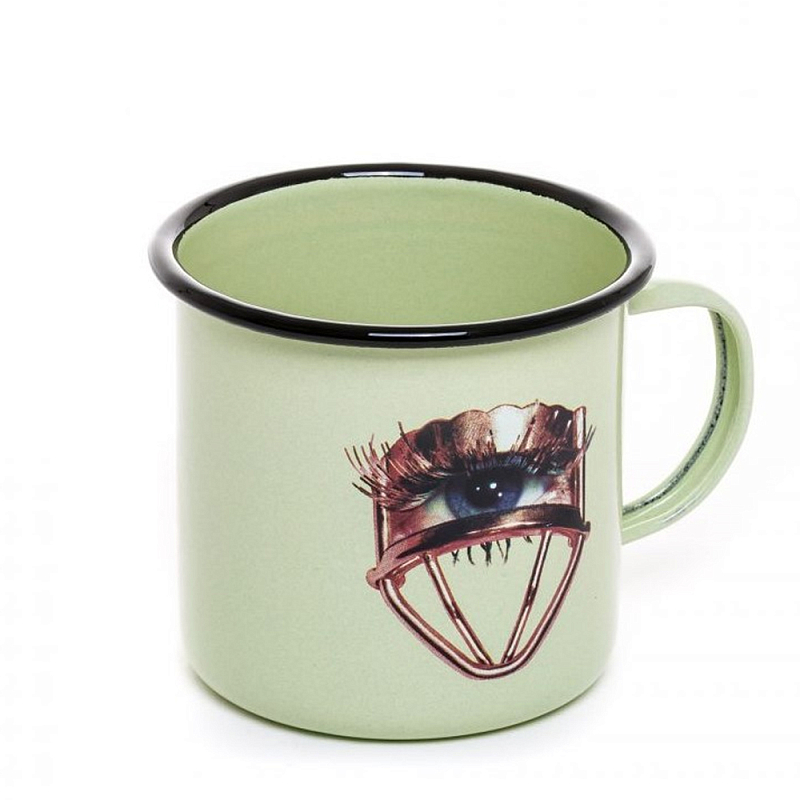 Кружка Seletti Mug Eye Салатовый Коричневый Кружка Seletti Mug Eye Салатовый Коричневый в Рязани | Loft Concept