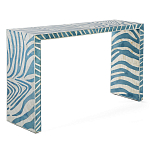 Консоль Дизайнерская Kenya Console ZEBRA Bone Inlay blue варинант исполнения - 4 | Loft Concept в Рязани