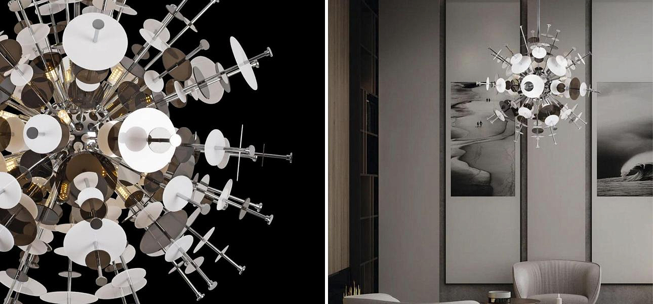 Люстра Dandelion Chrome диаметр 78 Люстра Dandelion Chrome диаметр 78 - Loft-Concept в Рязани