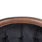 Кресло с мягкой обивкой из черного велюра на 4-х деревянных ножках Evelyn Classical Armchair варинант исполнения - 4 | Loft Concept в Рязани