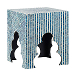 Приставной столик с инкрустацией раковинами устриц Bone Inlay варинант исполнения - 6 | Loft Concept в Рязани