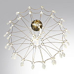 Люстра подвесная из металла с хрустальными прозрачными подвесками Quasar 81 варинант исполнения - 5 | Loft Concept в Рязани