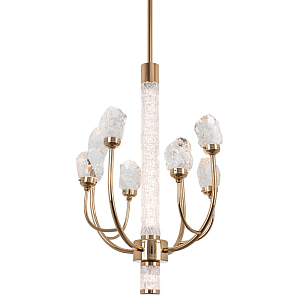 Люстра с декором в виде кристаллов из хрусталя Kenneth Crystal Stone Chandelier 8