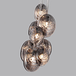 Люстра подвесная с 8-ю круглыми плафонами из рельефного стекла Disc Light варинант исполнения - 3 | Loft Concept в Рязани