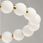 Люстра круглая с матовыми белыми шарами PEARLS Suspension варинант исполнения - 9 | Loft Concept в Рязани