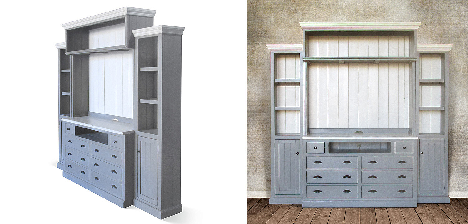 Шкаф-стеллаж Sandro Provence HARMONIE Weathered Grey Шкаф-стеллаж Sandro Provence HARMONIE Weathered Grey - Loft-Concept в Рязани