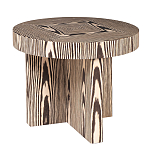 Столик журнальный круглый с полосатым узором Zebroids варинант исполнения - 1 | Loft Concept в Рязани