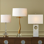 Настольная лампа с прозрачным корпусом и фактурным абажуром Charm and Luxury варинант исполнения - 3 | Loft Concept в Рязани