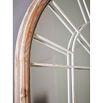 Зеркало-окно настенное в венецианском стиле с деревянной рамой бежевого цвета Venetian Smooth варинант исполнения - 7 | Loft Concept в Рязани