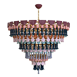 Люстра круглая с декором из разноцветных элементов в виде листьев Changing Seasons варинант исполнения - 3 | Loft Concept в Рязани