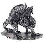 Декоративная статуэтка Дракон Dragon Black Silver Statuette варинант исполнения - 4 | Loft Concept в Рязани