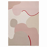 Плед из хлопка бежевого цвета с абстрактным принтом Elysian Flow Peach варинант исполнения - 1 | Loft Concept в Рязани