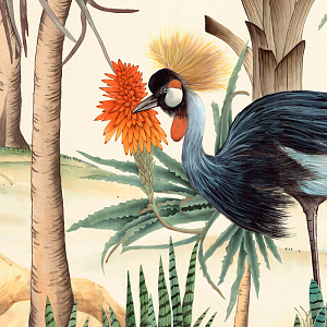 Обои ручная роспись African Cranes