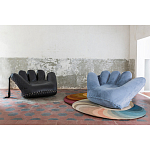 Дизайнерское плюшевое розовое кресло в форме руки Poltronova Joe Plush Taffy Pink Armchair варинант исполнения - 7 | Loft Concept в Рязани