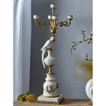 Подсвечник белый Попугай из фарфора с бронзовыми элементами Eden Garden варинант исполнения - 4 | Loft Concept в Рязани