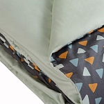 Постельное белье из сатина с принтом треугольники 150х200 см Triangular Dreams варинант исполнения - 4 | Loft Concept в Рязани