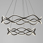 Люстра подвесная с волнообразным черным каркасом Black Tsunami варинант исполнения - 1 | Loft Concept в Рязани