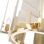 Люстра подвесная круглая с мраморными прямоугольными вставками и золотым основанием Диаметр 55 см Marble square Chandelier варинант исполнения - 3 | Loft Concept в Рязани