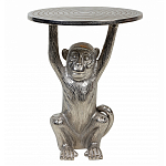 Столик с подстольем в виде обезьянки Bombay Nickel варинант исполнения - 2 | Loft Concept в Рязани