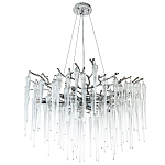 Люстра с хрустальными подвесками Frozen Drops Chandelier Chrome 10 варинант исполнения - 2 | Loft Concept в Рязани