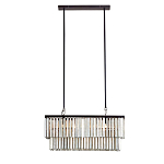 Люстра линейная прямоугольная с подвесками из натурального перламутра Nacre варинант исполнения - 1 | Loft Concept в Рязани