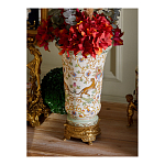 Ваза из фарфора на бронзовом основании Turquoise Blooming Garden варинант исполнения - 9 | Loft Concept в Рязани