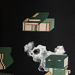 Обои ручная роспись The Art of Learning and Steps for the Flowers by Teo Yang Original colourway on Pitch dyed silk варинант исполнения - 3 | Loft Concept в Рязани