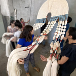 Настенное украшение из нитей Корона с кисточками Crown Wall Hanging варинант исполнения - 3 | Loft Concept в Рязани