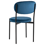 Стул с круглым сиденьем на металлическом основании ALFIE CHAIR Blue варинант исполнения - 4 | Loft Concept в Рязани