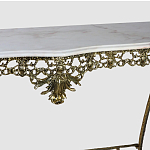 Консоль из бронзы с мраморной прямоугольной столешницей Bronze Console варинант исполнения - 2 | Loft Concept в Рязани