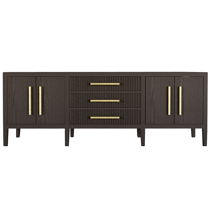 Большая VT-тумба Primo шпон темный орех Темный дуб Золотой в Рязани | Loft Concept 