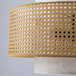 Подвесной светильник с декоративным поясом из плетеного бамбука Biuloggicu варинант исполнения - 7 | Loft Concept в Рязани