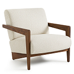 Кресло Avalon White Boucle из массива ореха варинант исполнения - 1 | Loft Concept в Рязани