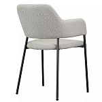 Стул мягкий с подлокотниками Chair Gray Upholstery Boucle варинант исполнения - 3 | Loft Concept в Рязани