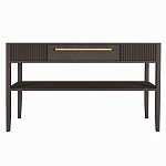 Дизайнерская Консоль с полкой и ящиком Primo Темный орех варинант исполнения - 8 | Loft Concept в Рязани