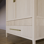 Шкаф платяной Primo с выдвижными ящиками шпон Черный дуб варинант исполнения - 5 | Loft Concept в Рязани