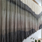Пейзаж из нитей Макраме Wall decor Black and White Landscape варинант исполнения - 2 | Loft Concept в Рязани