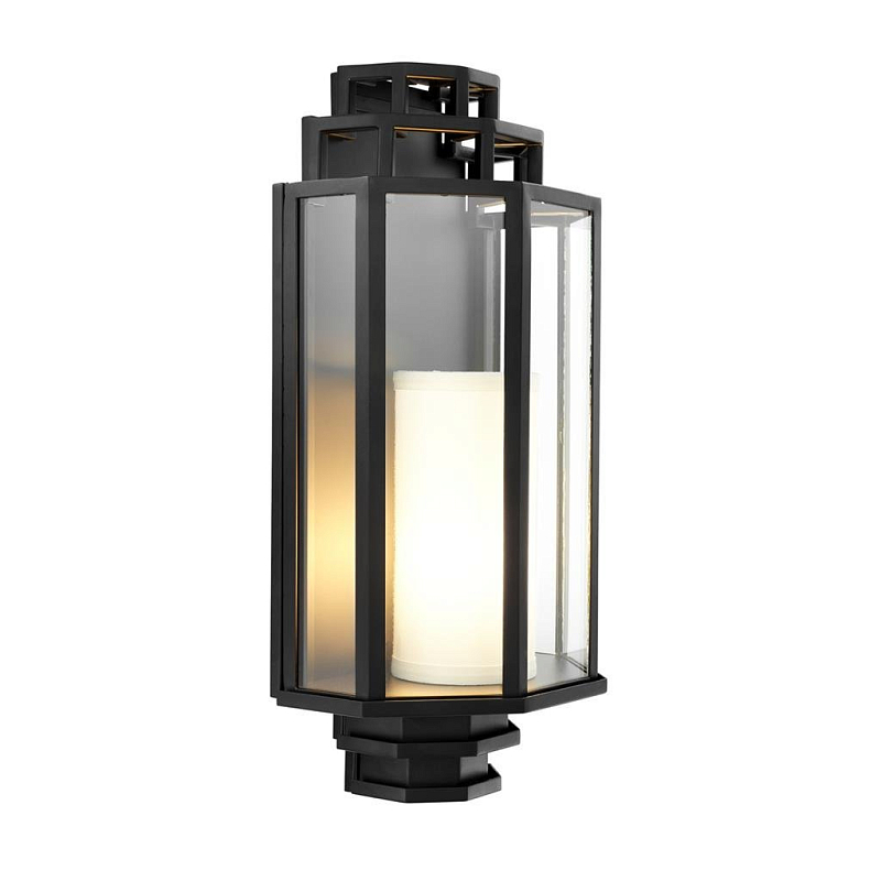 Бра Wall Lamp Monticello Черный Прозрачное Стекло Бежевый Бра Wall Lamp Monticello Черный Прозрачное Стекло Бежевый в Рязани | Loft Concept