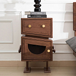 Тумбочка прикроватная с ящиком и дверцей Робот Robot Desk варинант исполнения - 1 | Loft Concept в Рязани