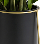 Кашпо из металла и латуни Elegance Elevated Planters черное варинант исполнения - 4 | Loft Concept в Рязани