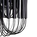 Люстра черная с несколькими ярусами деревянных палочек Bright Wooden Chandelier варинант исполнения - 6 | Loft Concept в Рязани