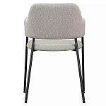 Стул мягкий с подлокотниками Chair Gray Upholstery Boucle варинант исполнения - 4 | Loft Concept в Рязани