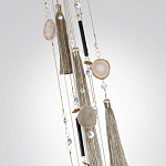 Люстра подвесная с 8-ю шарообразными плафонами из белого стекла с подвесками из камня и кисточками Agatelle варинант исполнения - 7 | Loft Concept в Рязани