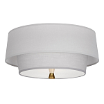 Потолочный светильник круглый серый с тканевым абажуром Ground Gray варинант исполнения - 1 | Loft Concept в Рязани