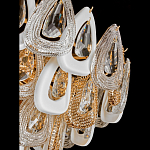 Люстра с многослойными белыми и прозрачными подвесками Character Chandelier варинант исполнения - 2 | Loft Concept в Рязани