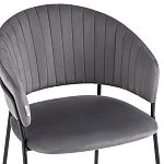 Стул в велюре серого цвета Horizon варинант исполнения - 6 | Loft Concept в Рязани