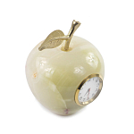 Часы настольные в виде яблока из натурального камня Оникс Stone Clock варинант исполнения - 2 | Loft Concept в Рязани