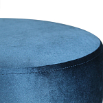 Пуф синий велюр на золотом металлическом основании Golden Belt варинант исполнения - 2 | Loft Concept в Рязани