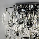 Бра с хрустальными подвесками в виде капель Antoine Crystal Drops Chrome Wall Lamp варинант исполнения - 2 | Loft Concept в Рязани